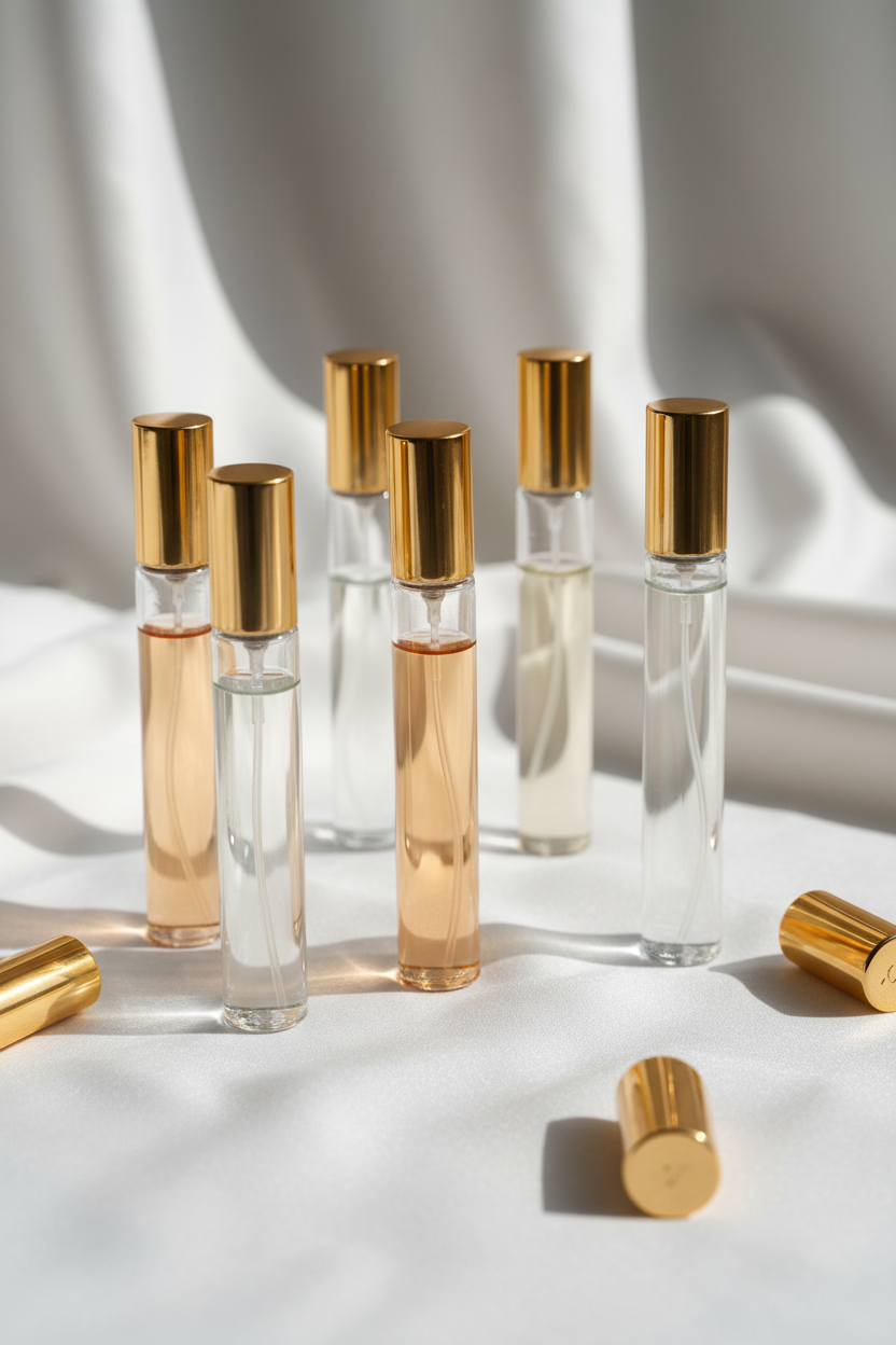 Designer perfume decant bottles